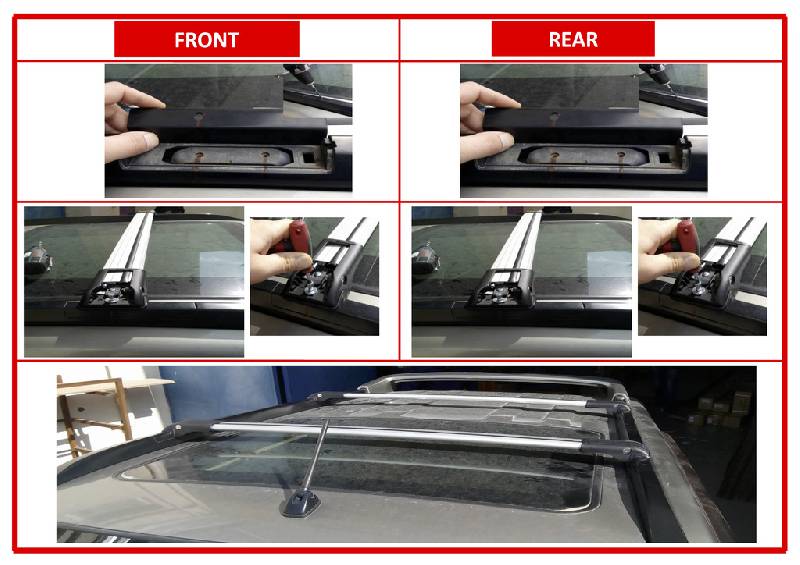 Перемички на рейлінг під ключ WingBar V1 (2 шт) Сірі Nissan X-trail T31 2007-2014 рр.