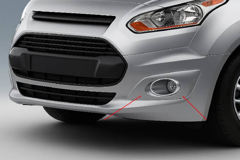 Накладки на противотуманки (2 шт., нерж) Ford Connect 2014-2021 рр.