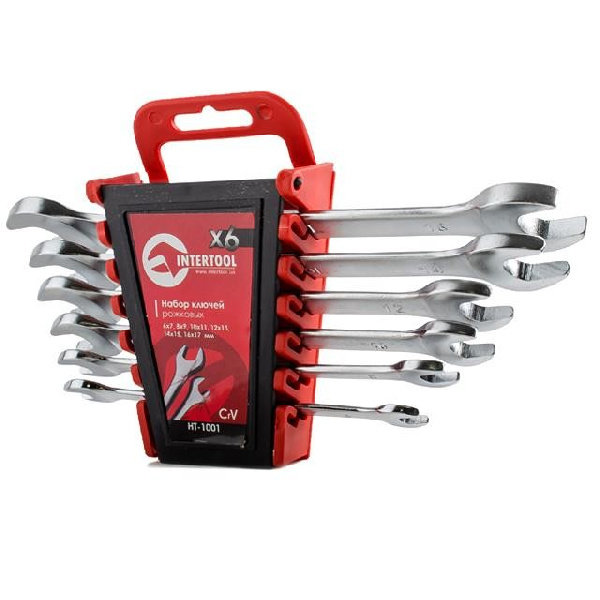Набор ключей рожковых, 6шт. 6-17мм