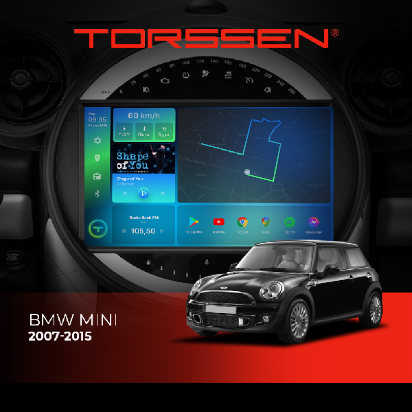 Штатна магнітола Torssen 2K BMW Mini (2007-2015) F9332 4G Carplay DSP