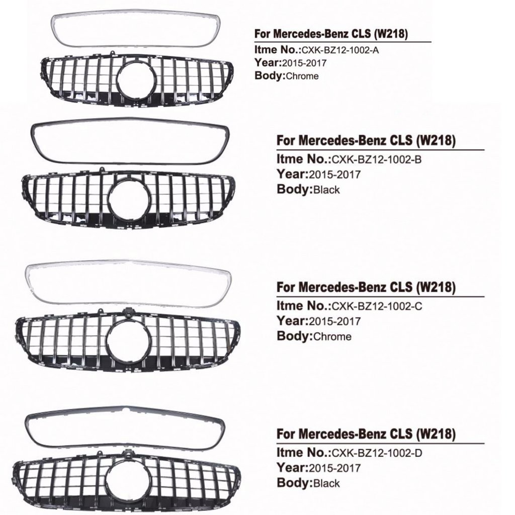 Передня решітка 2011-2014 (GT Panamericana) для Mercedes CLS C218 рр