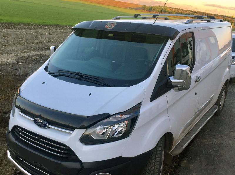 Козирьок на лобове скло (на кронштейнах) Ford Custom 2013-2022 рр.