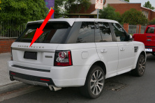Задня накладка над номером (сіра) Range Rover Sport 2005-2013 рр.