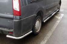 Задні кути AK-003 (2 шт., нерж.) Peugeot Expert 2007-2016 рр.
