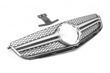Передня решітка AMG Silver (для C63) 2012-2015 Mercedes C-class W204 2007-2015 рр.