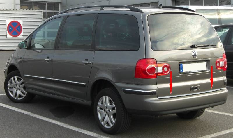 Кромка багажника (нерж.) Ford Galaxy 1995-2006 рр.