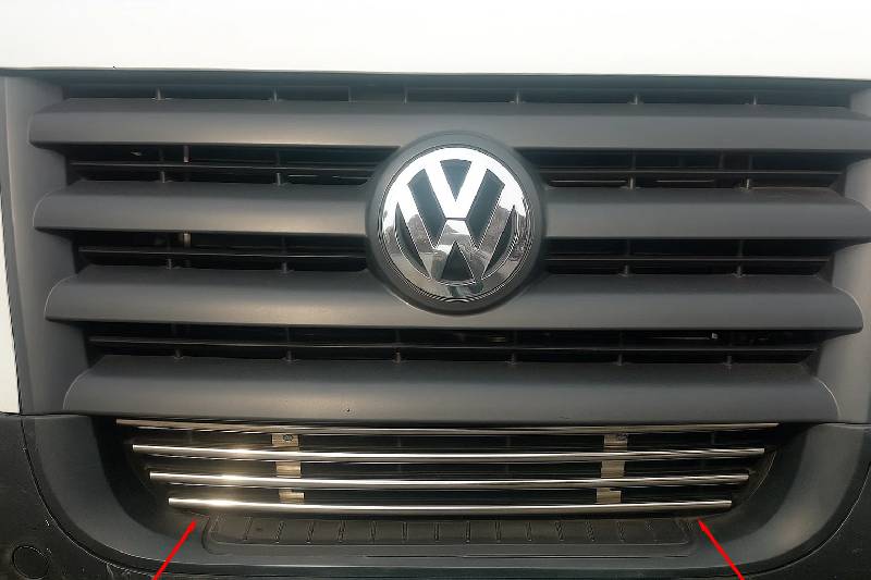 Решітка в бампер (нерж) Volkswagen Crafter 2006-2016 рр.