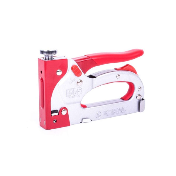 Пистолет скобозабивной механический, скоба 11.3 x 0.7 x 4.0 - 14.0 мм, прорезиненная рукоятка (стальной корпус)