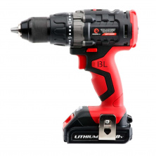 Дрель-шуруповерт аккумуляторный с бесщеточным двигателем, Li-Ion 18В, 50Nm, 1.5 А/ч, 2 скорости, 0-400/0-1500об/мин, 2 аккумулятора, 1 час. зарядка.