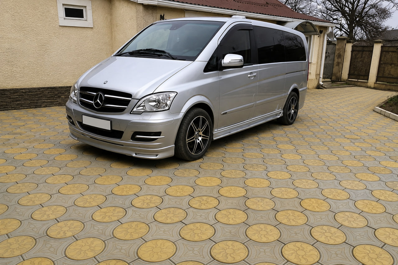 Накладка на бампер BRB V1 (під фарбування) 2010-2015 рік для Mercedes Vito W639 рр