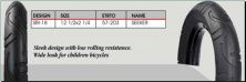 Велосипедная шина 12 * 1/2 * 2 1/4 (57-203) (SRI-18 короед) DSI-Шри Ланка (#LTK)