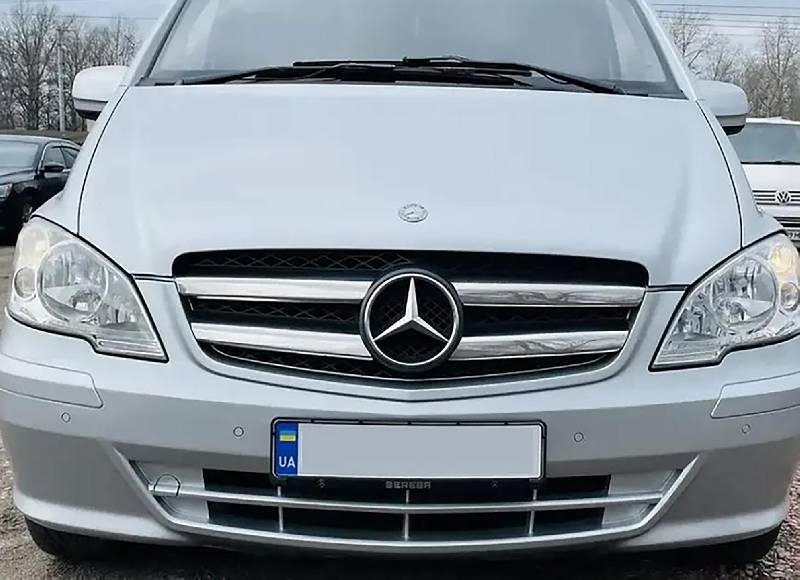 Накладки на кант решітки 2010-2015 (нерж) Mercedes Vito W639 2004-2014 рр.