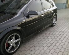Бічні спідниці HB (під фарбування) Opel Astra H 2004-2013 рр.