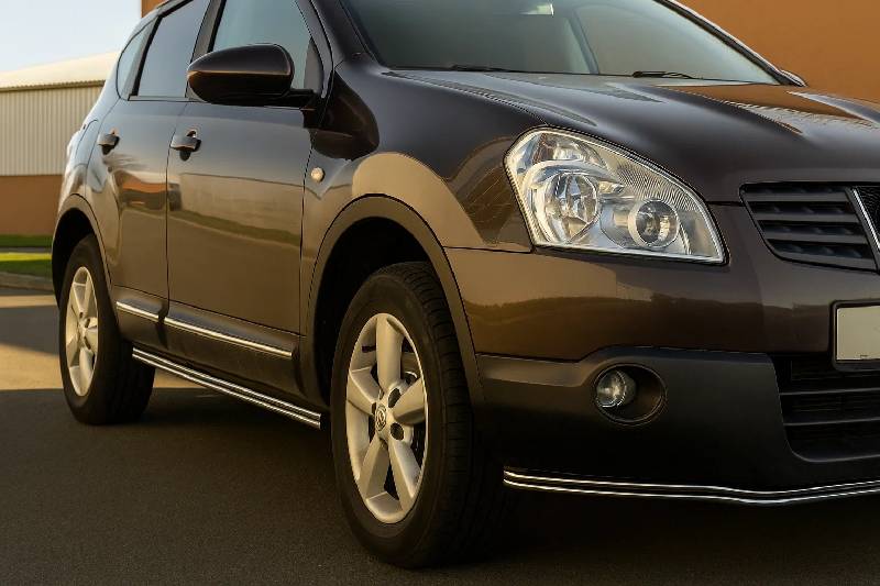 Бічні подвійні труби (2 шт., нерж) Nissan Qashqai 2007-2010 рр.