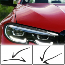 Вії на фари (2018-2022, Карбон) BMW 3 серія G20/G21 2018- рр.