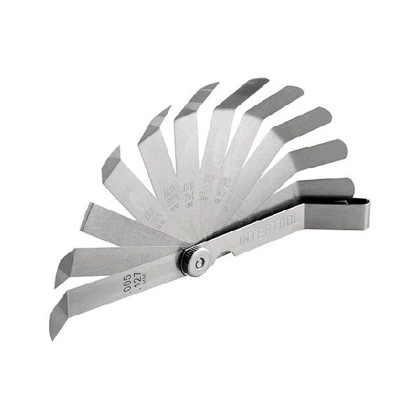 Комплект щупів зігнутих 0,127-0,508мм, 16шт INTERTOOL