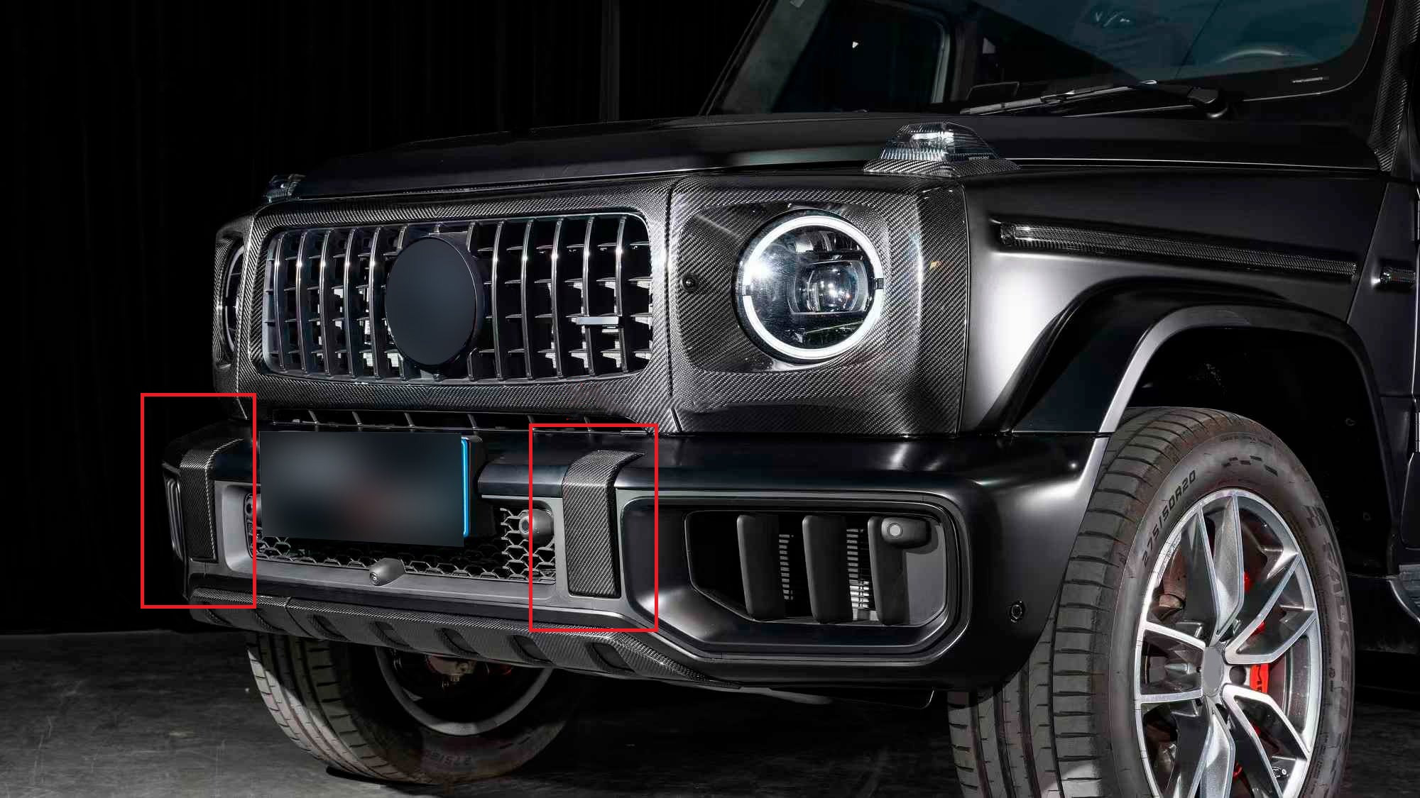 Комплект накладок на передній і задній бампер (для G63 AMG, карбон) Mercedes G сlass W465 2025- гг.