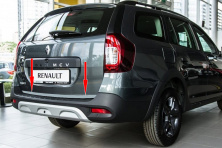 Кромка багажника (нерж) Carmos - Турецька сталь Renault Logan MCV 2013-2022 рр.