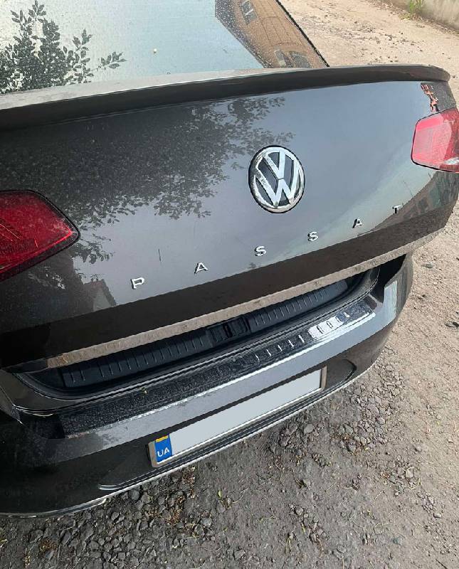 Кромка багажника SD (нерж) OmsaLine - Італійська нержавійка Volkswagen Passat B8 2015-2023 рр.