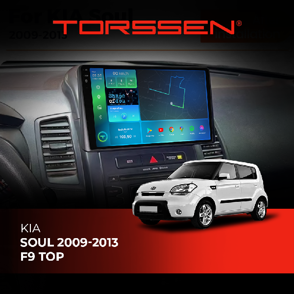 Штатна магнітола Torssen 2K DTS Kia Soul 2009-2013 TOP F9432 4G Carplay DSP