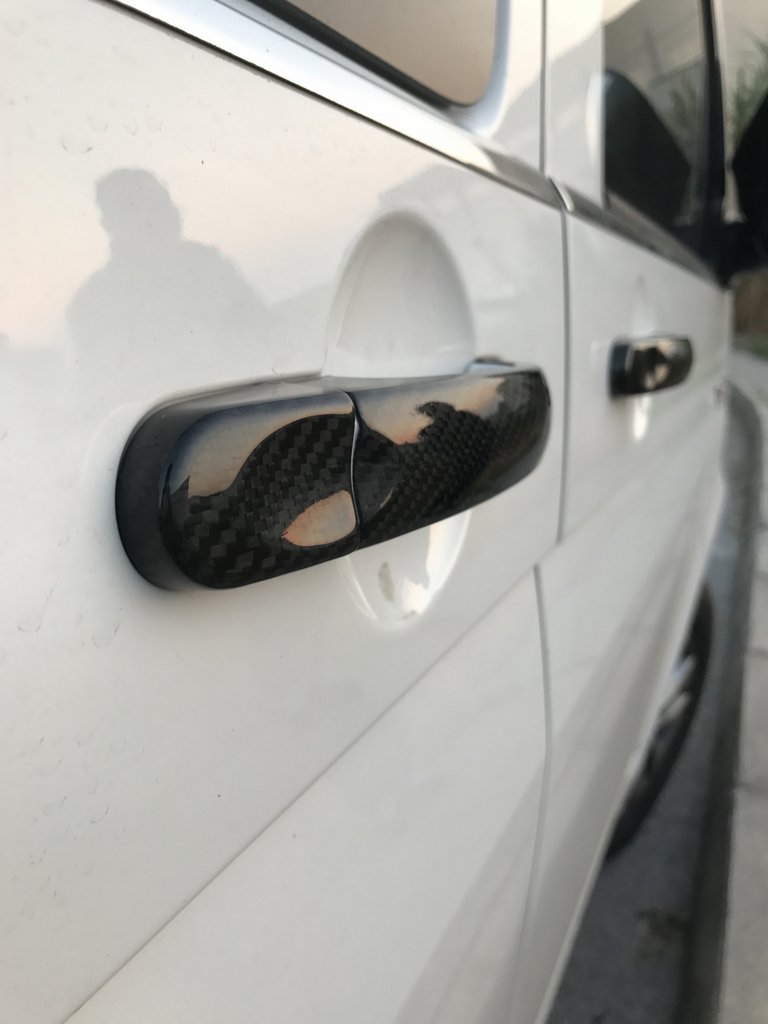 Накладки на ручки (натуральний карбон) 4 ручки для Volkswagen Touran 2010-2015 рр