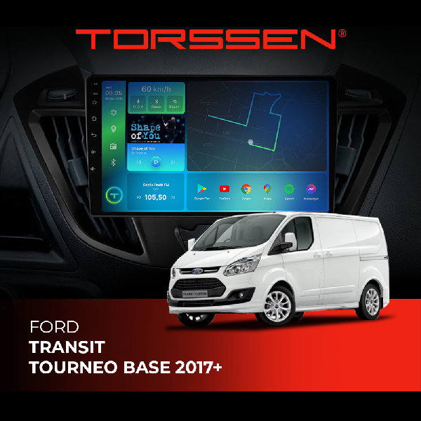 Штатна магнітола Torssen Ford Transit Tourneo base 17+ NF10 Carplay