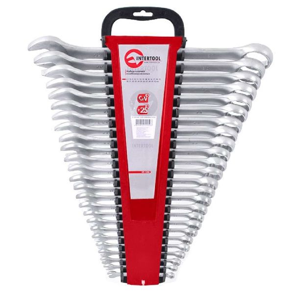 Набір ключів комбінованих 25 шт., 6-32 мм CrV INTERTOOL