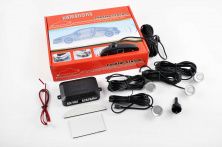 Парктроник mod:LH-811B (датчики серебристые 4шт, LCD, штурман, монтажный комплект) KAMEILONG