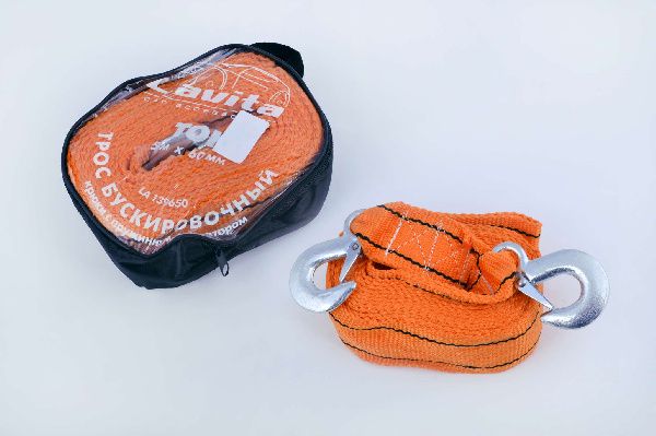 Трос буксировочный 8т (5м*65mm, полипропилен) LVT