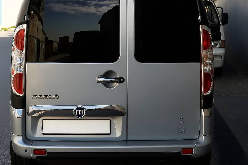 Накладки на стопи (2 шт, нерж.) OmsaLine - італійська нержавійка Fiat Doblo I 2005-2010 рр.