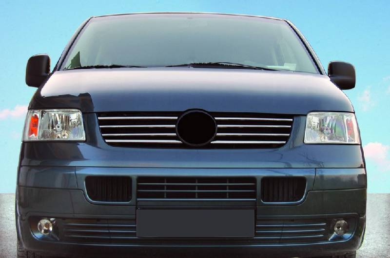 Накладки на кант решітки (8 шт, нерж) Volkswagen T5 Transporter 2003-2010 рр.
