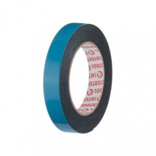 Лента клейкая двухсторонняя автомобильная 19 мм*5 м*1 мм, черная, вспененный полиэтилен