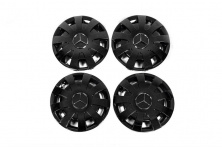 Ковпаки чорні ABS (1-катковий, 4 шт) Mercedes Sprinter W907/W910 2018- рр.