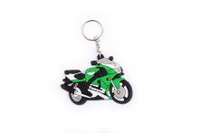Брелок резиновый байк KAWASAKI (зеленый) (#YSK020)