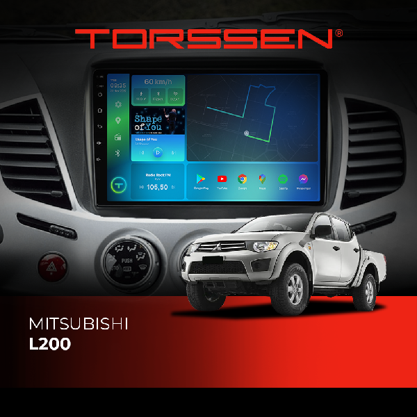 Штатна магнітола Torssen Mitsubishi L200 F9232 4G Carplay DSP