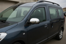 Накладки на дзеркала (2 шт, ABS) Dacia Dokker 2013-2022 рр.