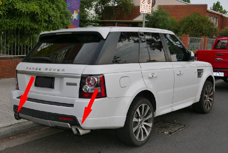 Насадки на глушник V2 (2 шт, нерж) Range Rover Sport 2005-2013 рр.