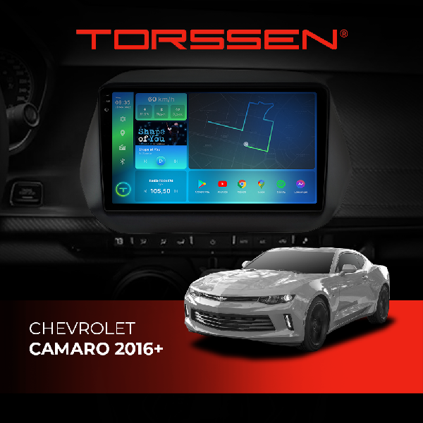 Штатна магнітола Torssen 2K DTS Chevrolet Camaro 2016+ F9432 4G Carplay DSP