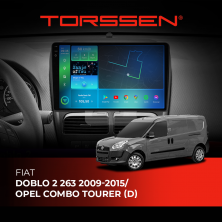 Штатна магнітола Torssen 2K Fiat Doblo 2 263 09-15/Opel Combo Tourer (D) F9464 4G Carplay DSP