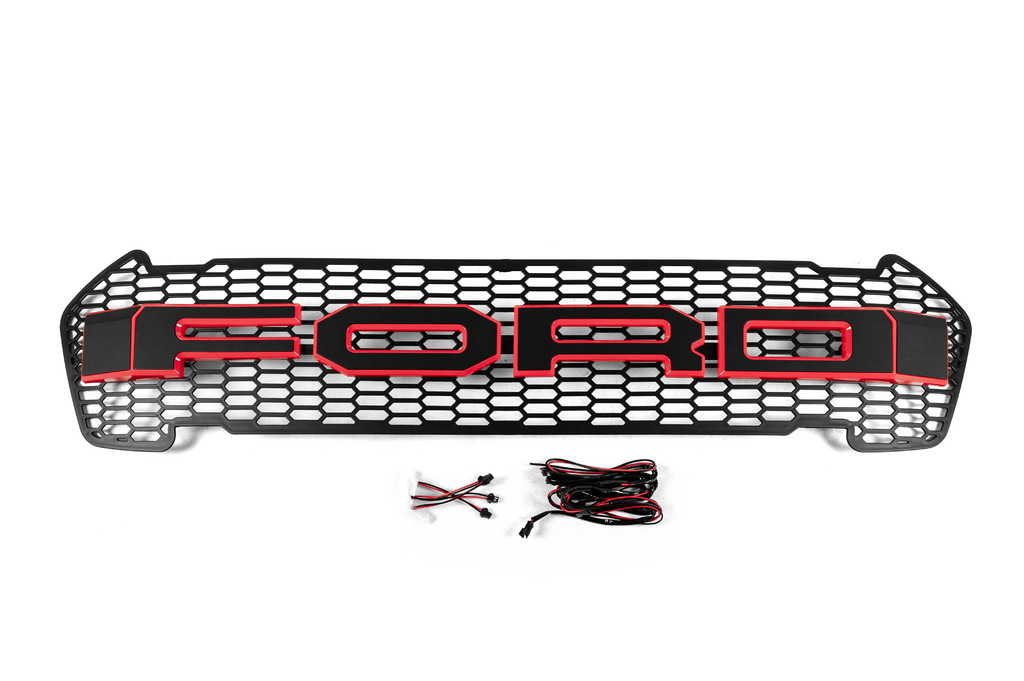 Передня решітка (2015-2018, червоний, LED) Ford Ranger 2011–2022 гг.