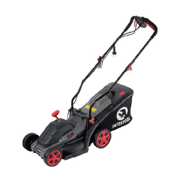 Газонокосилка электрическая 1400 Вт, 230 В~50 Гц, 3300 об/мин, ширина захвата 340 мм, высота среза 30-80 мм, контейнер 35 литров