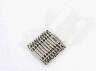 Біта двостороння PH2/PH2 65мм 1/4` S2 10шт KS