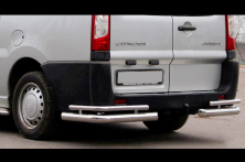 Задні кути Double (2 шт., нерж.) Citroen Jumpy 2007-2017 рр.