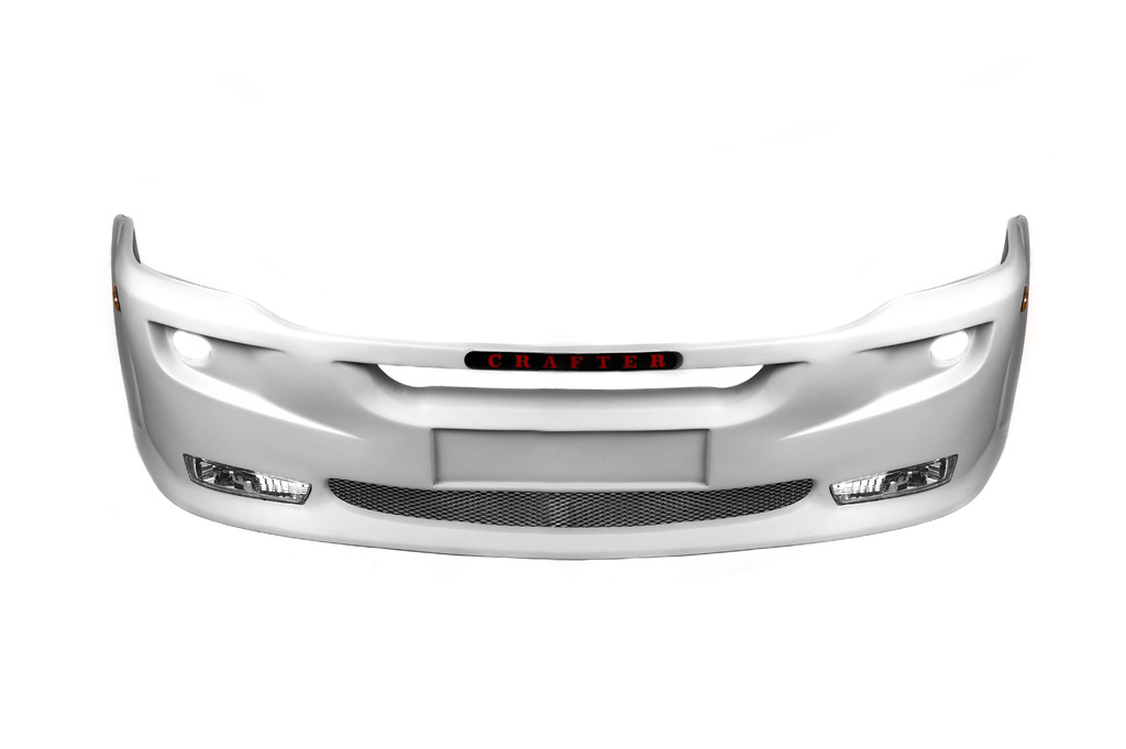 Накладка на передній бампер 2012-2026 (Era прямий, під фарбування) для Volkswagen Crafter рр