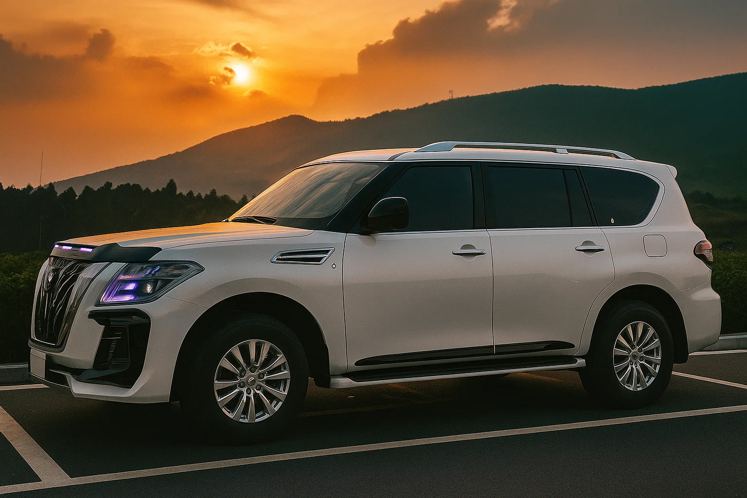 Молдинги дверні (4 шт, чорні) для Nissan Patrol Y62 2010-2024 рр
