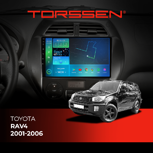 Штатна магнітола Torssen Toyota Rav4 2001-2006 F9432 4G Carplay DSP