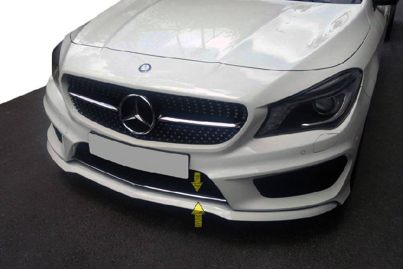 Накладка на решітку бампера (нерж) Mercedes CLA C117 2013-2019 рр.