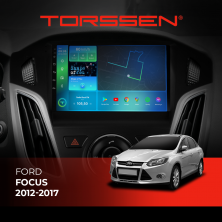 Штатна магнітола Torssen Ford Focus 12-17 чорний глянець з кнопками TOP NF9