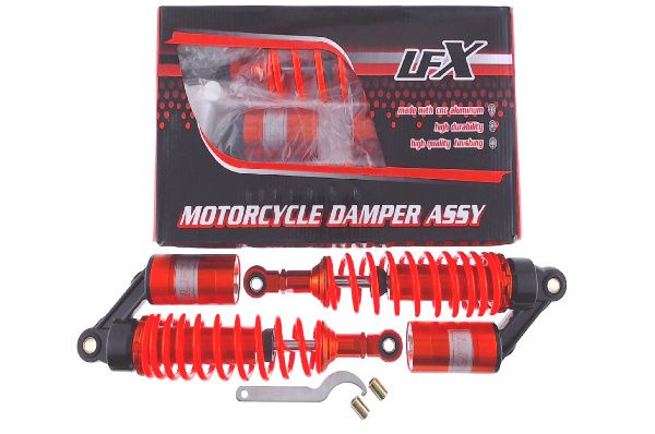 Амортизаторы (пара) Delta 330mm, газомасляные (красные) KOMATCU (mod.A)