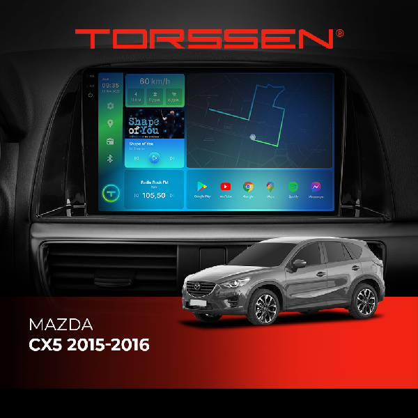 Штатна магнітола Torssen 2K Mazda CX5 2015-2016 F9464 4G Carplay DSP
